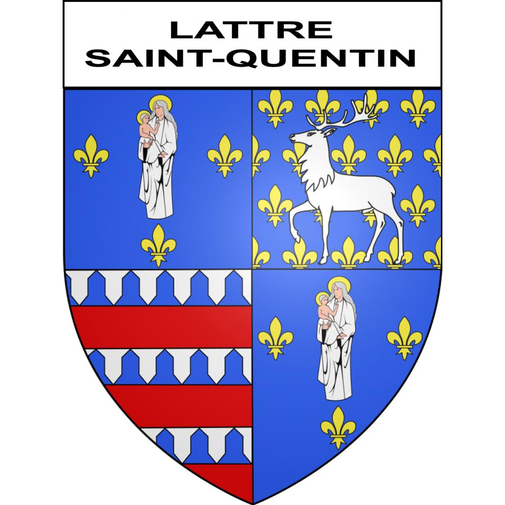 Lattre-Saint-Quentin 62 ville sticker blason écusson autocollant adhésif