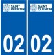 02  Saint-Quentin logo ville autocollant plaque sticker