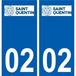 02  Saint-Quentin logo ville autocollant plaque sticker