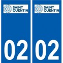 02  Saint-Quentin logo ville autocollant plaque sticker