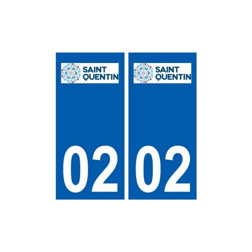 02  Saint-Quentin logo ville autocollant plaque sticker