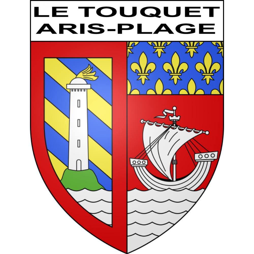 Pegatinas escudo de armas de Le Touquet-Paris-Plage adhesivo de la etiqueta engomada