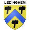 Pegatinas escudo de armas de Ledinghem adhesivo de la etiqueta engomada