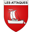 Les Attaques 62 ville sticker blason écusson autocollant adhésif