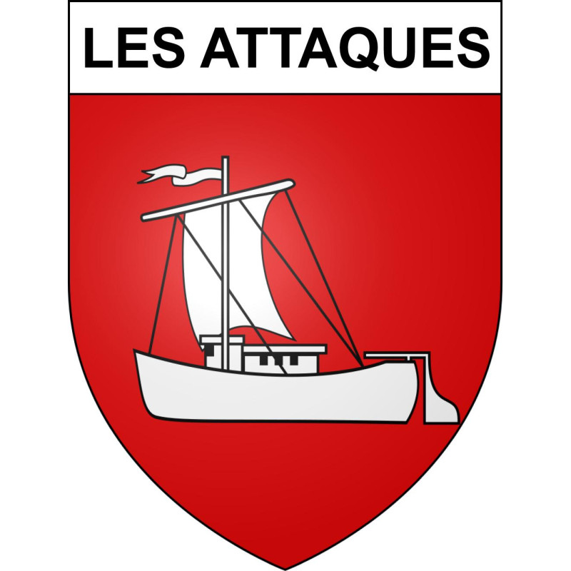 Pegatinas escudo de armas de Les Attaques adhesivo de la etiqueta engomada