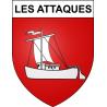 Les Attaques 62 ville sticker blason écusson autocollant adhésif