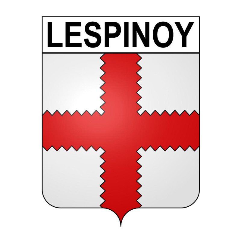 Pegatinas escudo de armas de Lespinoy adhesivo de la etiqueta engomada