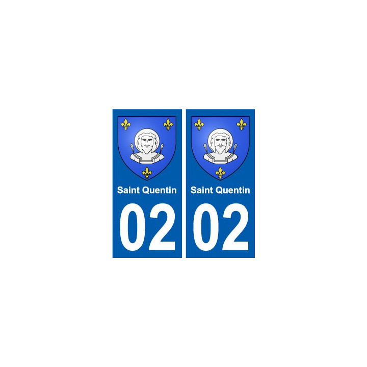 02  Saint-Quentin ville autocollant plaque sticker