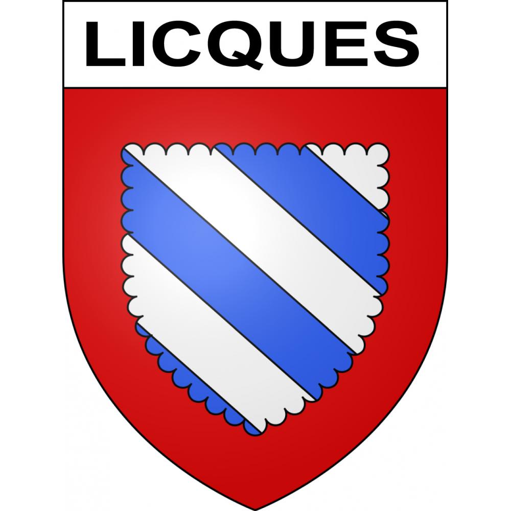 Licques 62 ville sticker blason écusson autocollant adhésif
