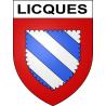 Pegatinas escudo de armas de Licques adhesivo de la etiqueta engomada