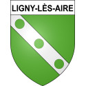 Ligny-lès-Aire 62 ville sticker blason écusson autocollant adhésif