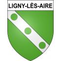 Ligny-lès-Aire Sticker wappen, gelsenkirchen, augsburg, klebender aufkleber