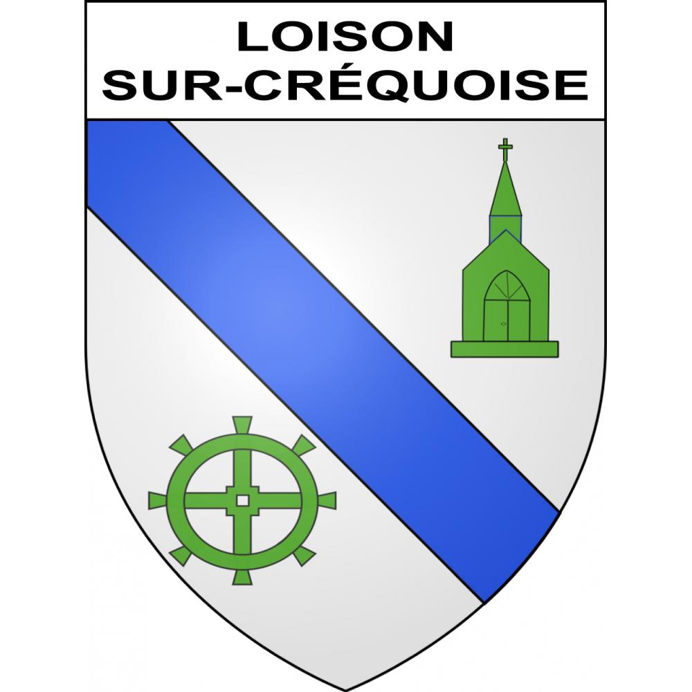 Pegatinas escudo de armas de Loison-sur-Créquoise adhesivo de la etiqueta engomada