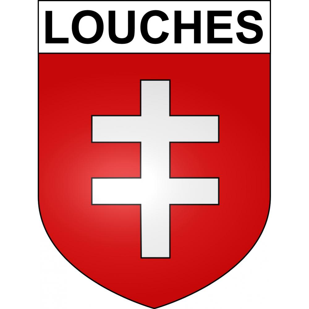 Pegatinas escudo de armas de Louches adhesivo de la etiqueta engomada