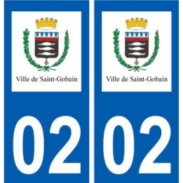 02 Saint-Gobain logo ville autocollant plaque sticker