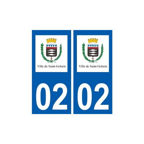 02 Saint-Gobain logo ville autocollant plaque sticker