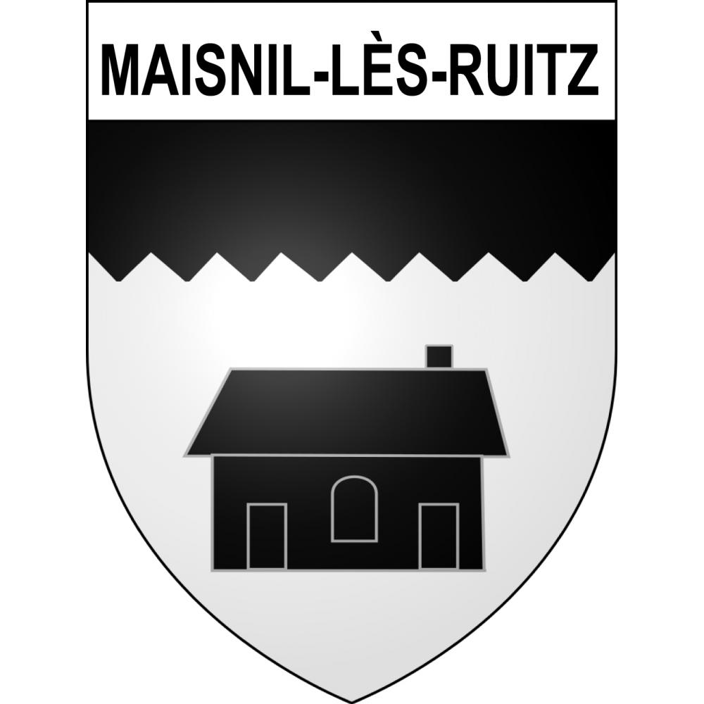 Maisnil-lès-Ruitz 62 ville sticker blason écusson autocollant adhésif