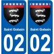 02 Saint-Gobain ville autocollant plaque sticker