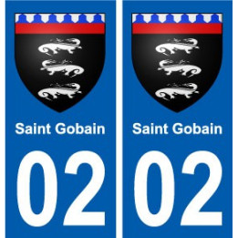 02 Saint-Gobain ville autocollant plaque sticker