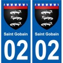 02 Saint-Gobain ville autocollant plaque sticker