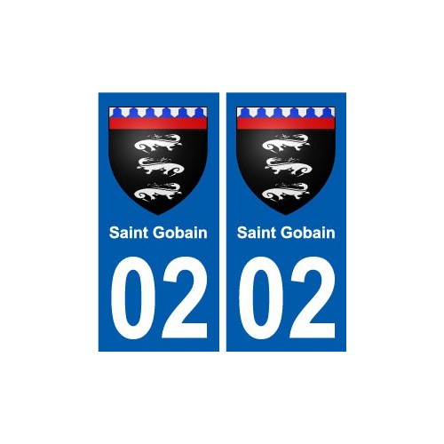 02 Saint-Gobain ville autocollant plaque sticker