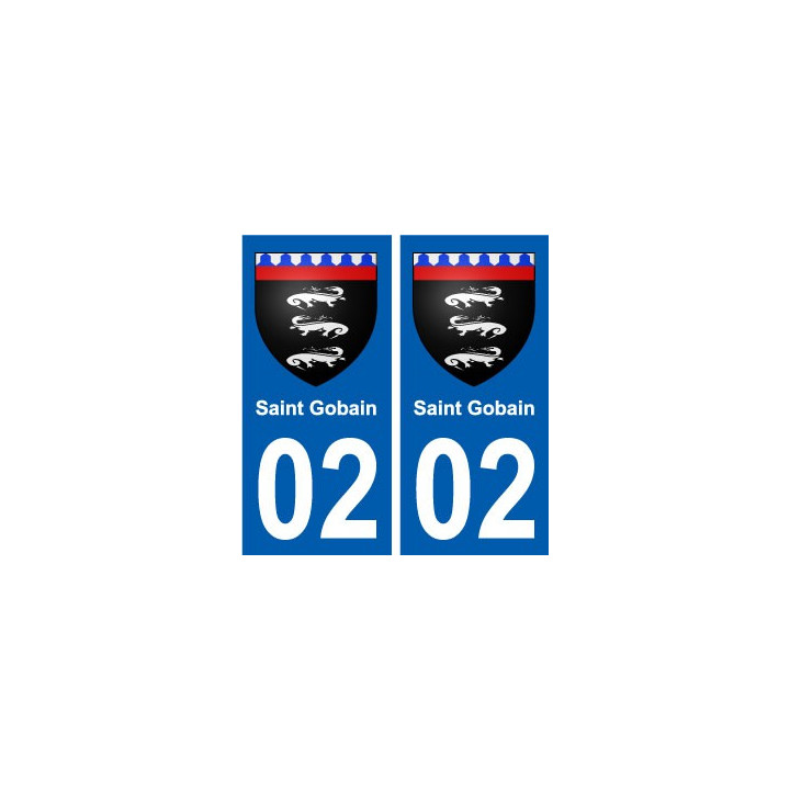 02 Saint-Gobain ville autocollant plaque sticker