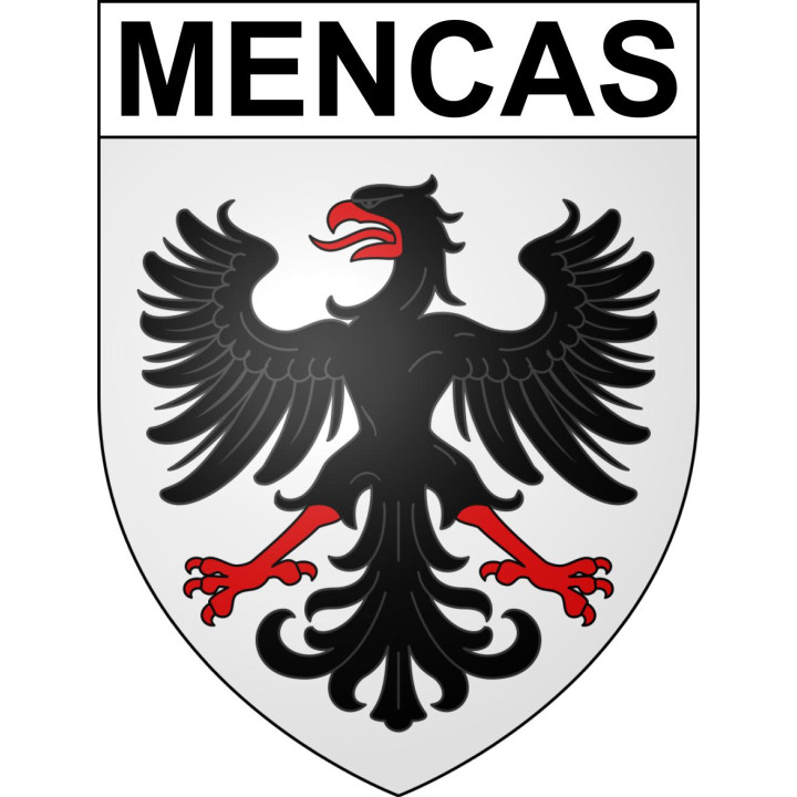 Pegatinas escudo de armas de Mencas adhesivo de la etiqueta engomada