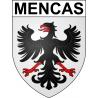 Mencas 62 ville sticker blason écusson autocollant adhésif