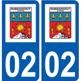 02 Ribemont logo ville autocollant plaque sticker