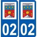 02 Ribemont logo ville autocollant plaque sticker