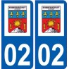 02 Ribemont logo ville autocollant plaque sticker