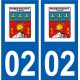 02 Ribemont logo ville autocollant plaque sticker