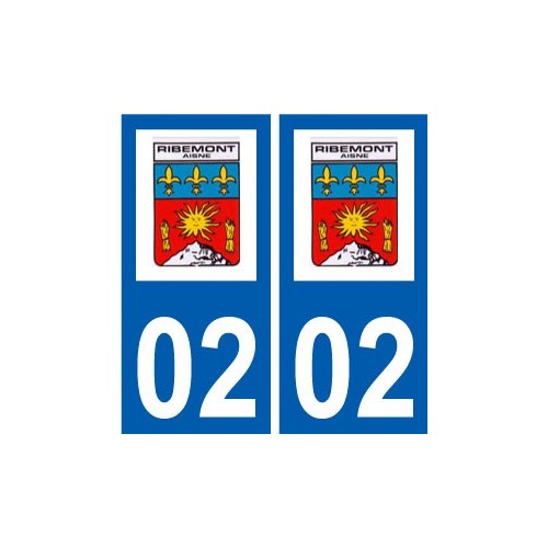 02 Ribemont logo ville autocollant plaque sticker