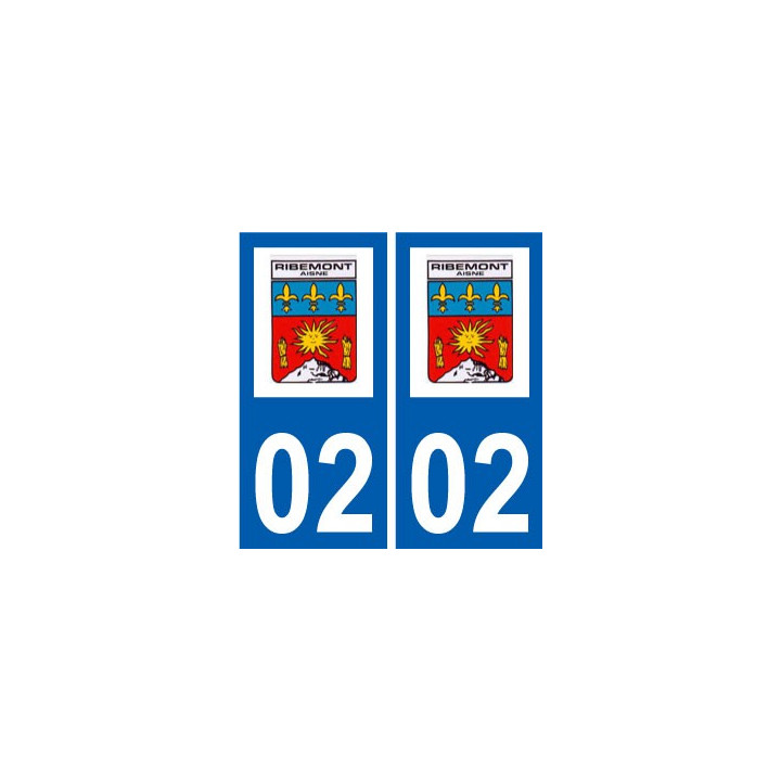 02 Ribemont logo ville autocollant plaque sticker