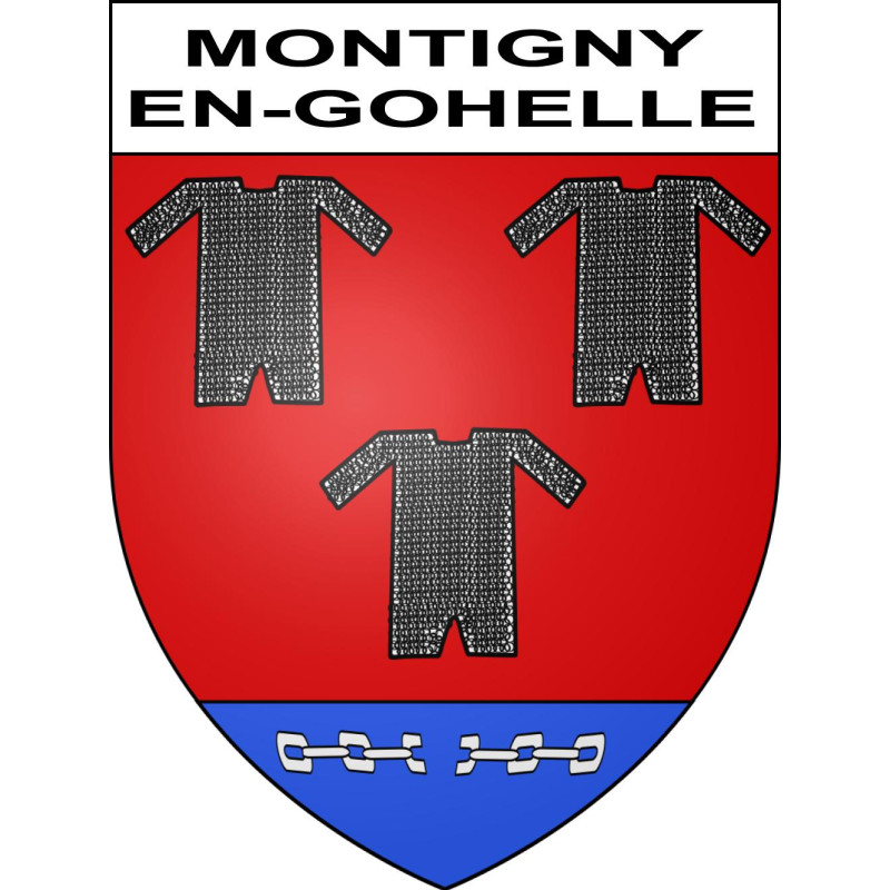 Montigny-en-Gohelle Sticker wappen, gelsenkirchen, augsburg, klebender aufkleber