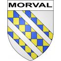 Morval 62 ville sticker blason écusson autocollant adhésif