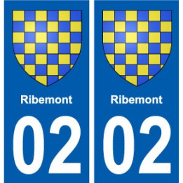 02 Ribemont ville autocollant plaque sticker
