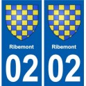 02 Ribemont ville autocollant plaque sticker