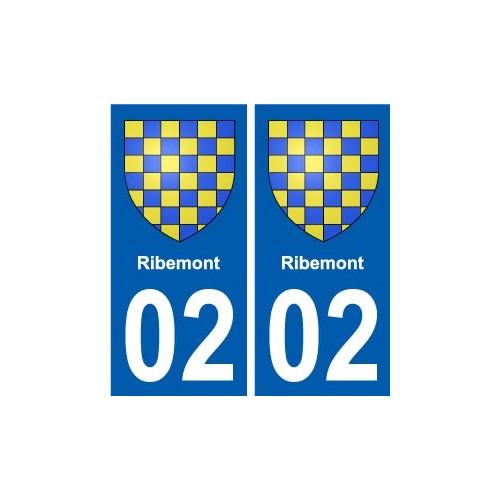 02 Ribemont ville autocollant plaque sticker