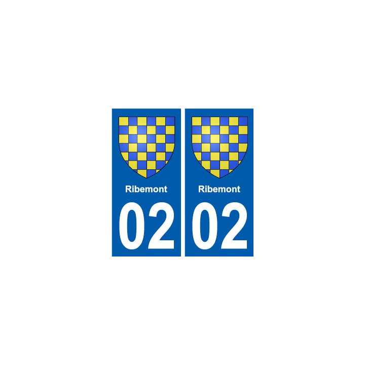 02 Ribemont ville autocollant plaque sticker