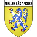 Nielles-lès-Ardres 62 ville sticker blason écusson autocollant adhésif