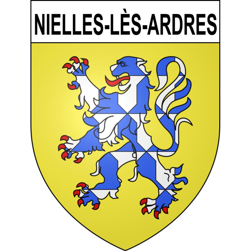 Nielles-lès-Ardres 62 ville sticker blason écusson autocollant adhésif