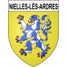 Pegatinas escudo de armas de Nielles-lès-Ardres adhesivo de la etiqueta engomada