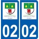 02 Ressons-le-Long logo ville autocollant plaque sticker