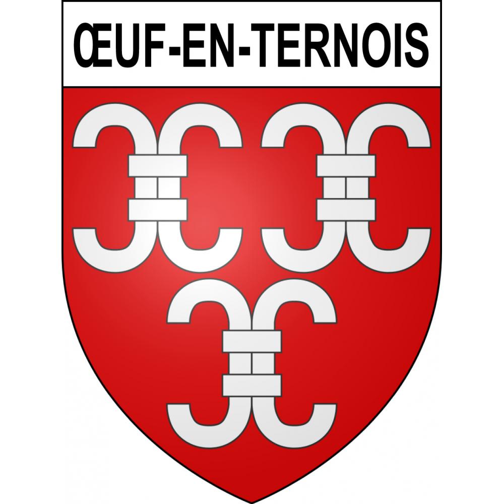 Œuf-en-Ternois 62 ville sticker blason écusson autocollant adhésif
