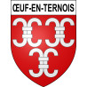 Pegatinas escudo de armas de Œuf-en-Ternois adhesivo de la etiqueta engomada