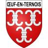 Œuf-en-Ternois 62 ville sticker blason écusson autocollant adhésif
