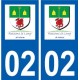 02 Ressons-le-Long logo ville autocollant plaque sticker