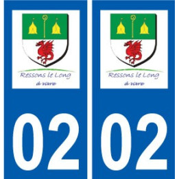 02 Ressons-le-Long logo ville autocollant plaque sticker