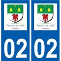 02 Ressons-le-Long logo ville autocollant plaque sticker